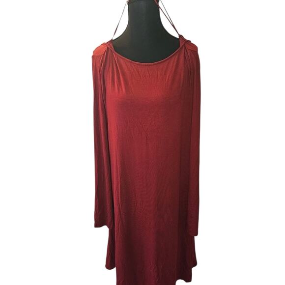 NWT Chic Red Long Sleeve Dress Old Navy Soft Stretch knit Women's Large Tall - Picture 2 of 8